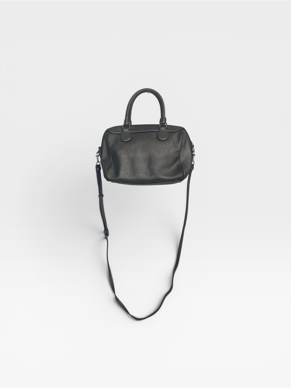 Coach Mini Bennett Satchel / Crossbody – Gunmetal Metallic Leather - Picture 7 of 13